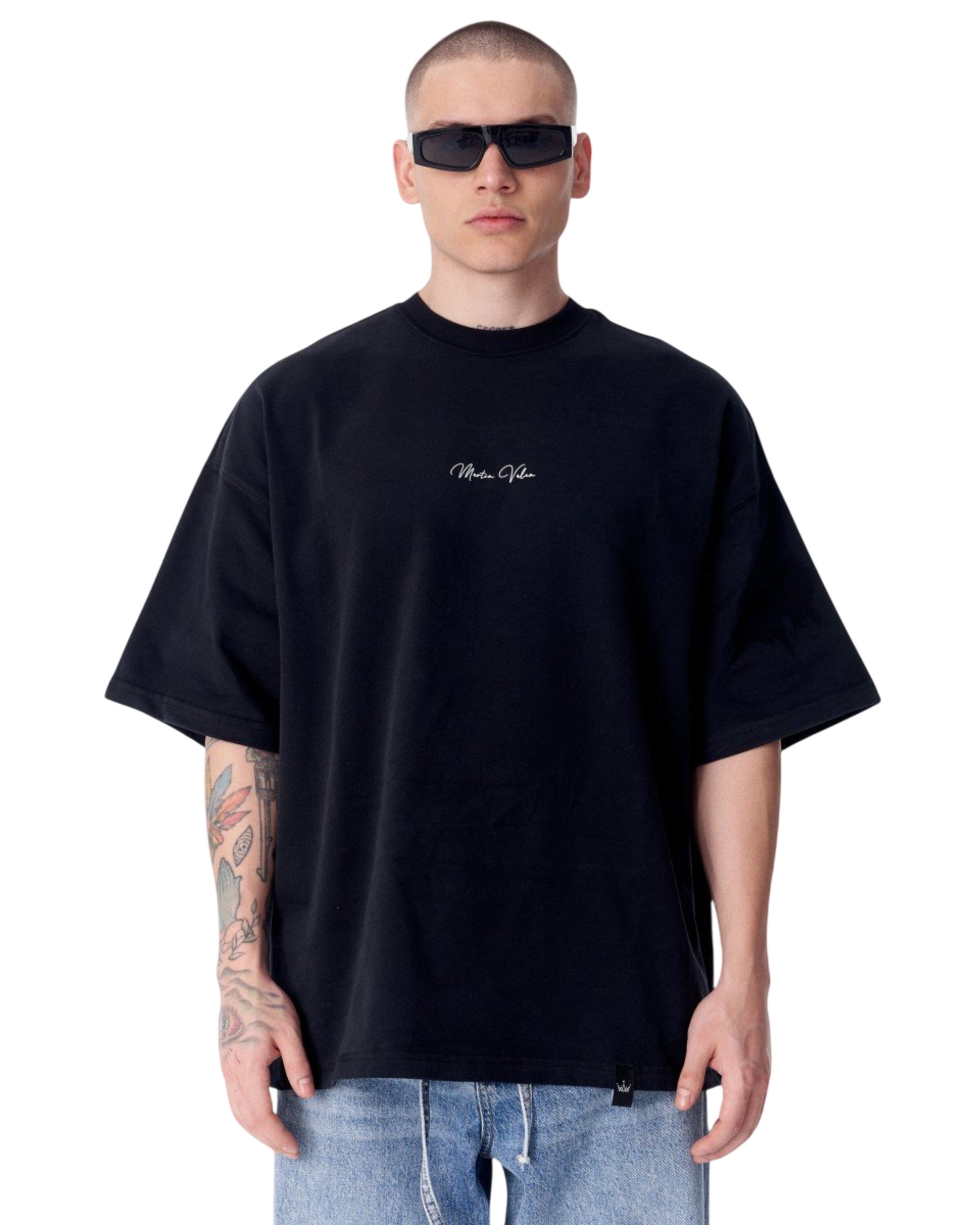 MARTIN VALEN Shirt in Zwart: voorkant