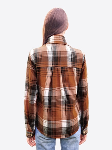 Imily Bela Bluza | oranžna barva: zadnja stran