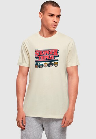 T-Shirt 'Stranger Things - Caricature' ABSOLUTE CULT en beige : devant