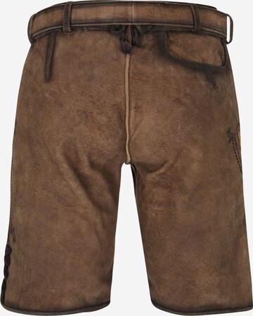 Krüger Buam Regular Traditional pants in Brown