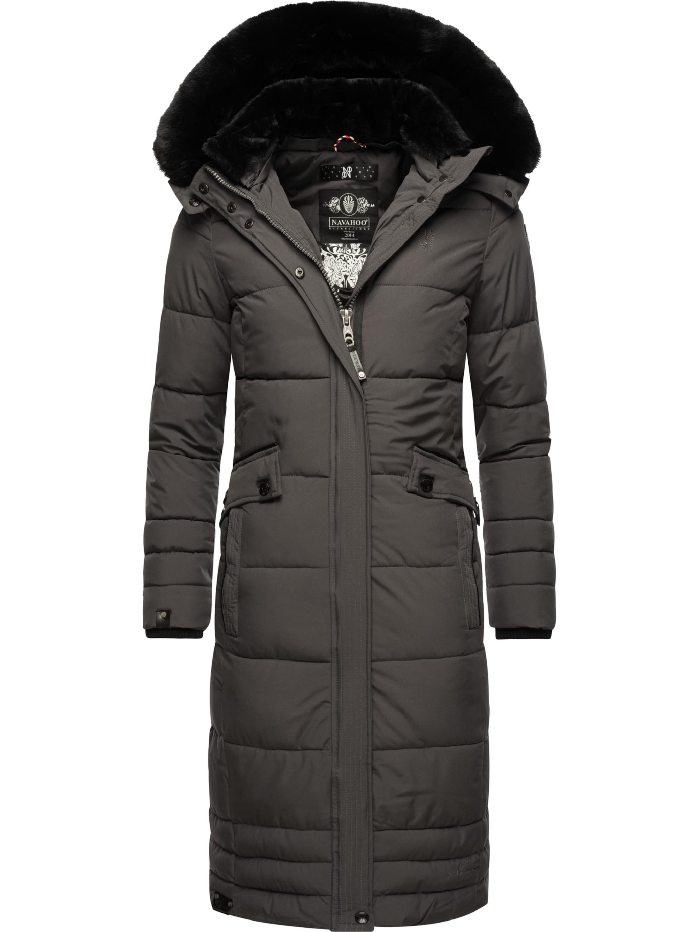 NAVAHOO Χειμερινό παλτό 'Fahmiyaa' σε γκρι: μπροστά