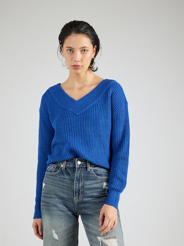 ONLY Пуловер 'Melton' в синьо: отпред