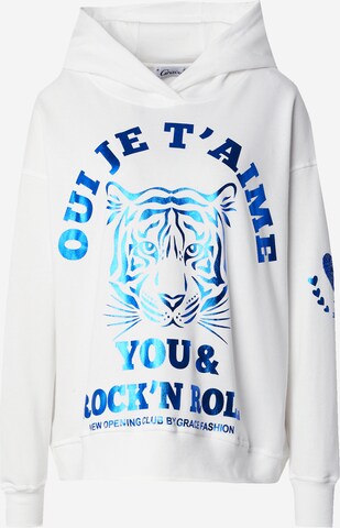 Grace Sweatshirt 'JE T'AIME' in White: front