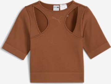 PUMA Shirt 'DARE TO MUTED MOTION' in Brown: front