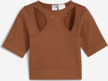 PUMA Shirt 'DARE TO MUTED MOTION' in Brown: front