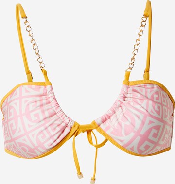 River Island Bandeau Bikini top in Pink: front