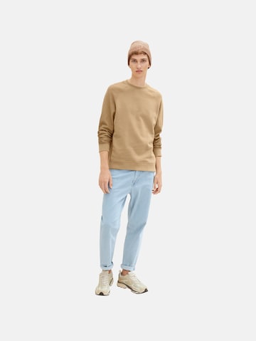 TOM TAILOR DENIM Sweatshirt in Beige