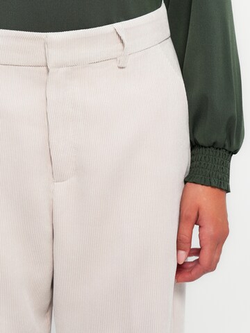 ONLY Wide leg Trousers with creases 'ONLKATEY' in Grey