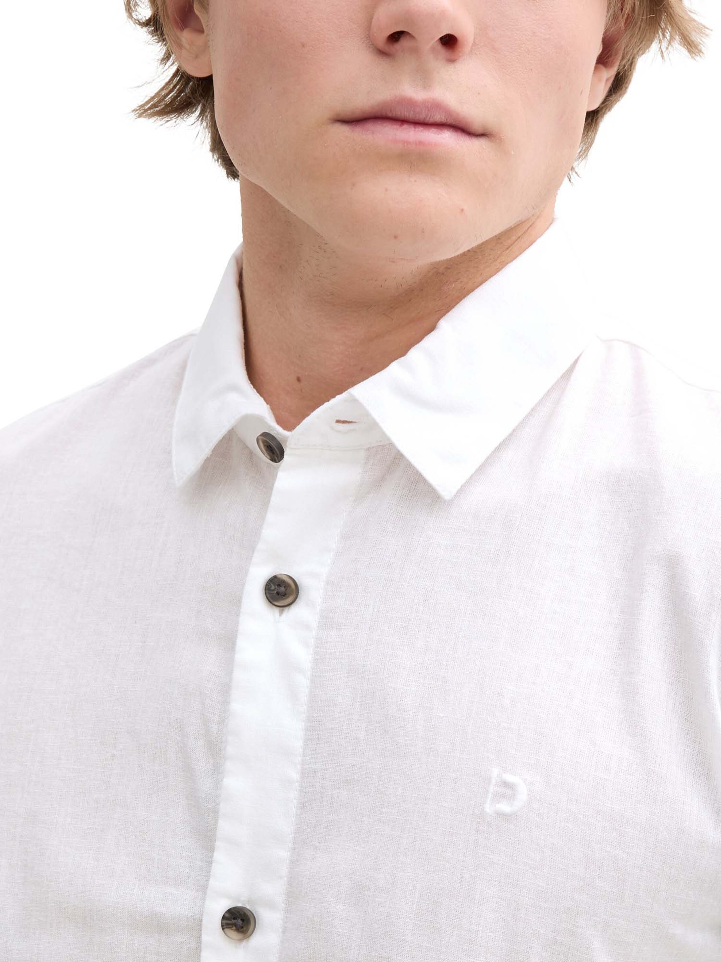 TOM TAILOR DENIM Regular fit Πουκάμισο σε λευκό