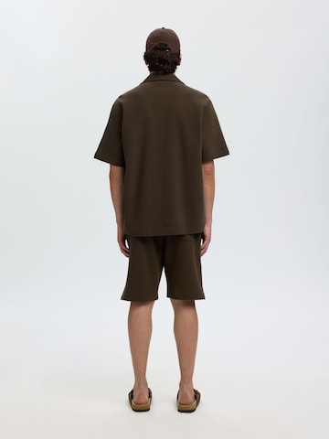 Fit confort Chemise SELECTED en marron