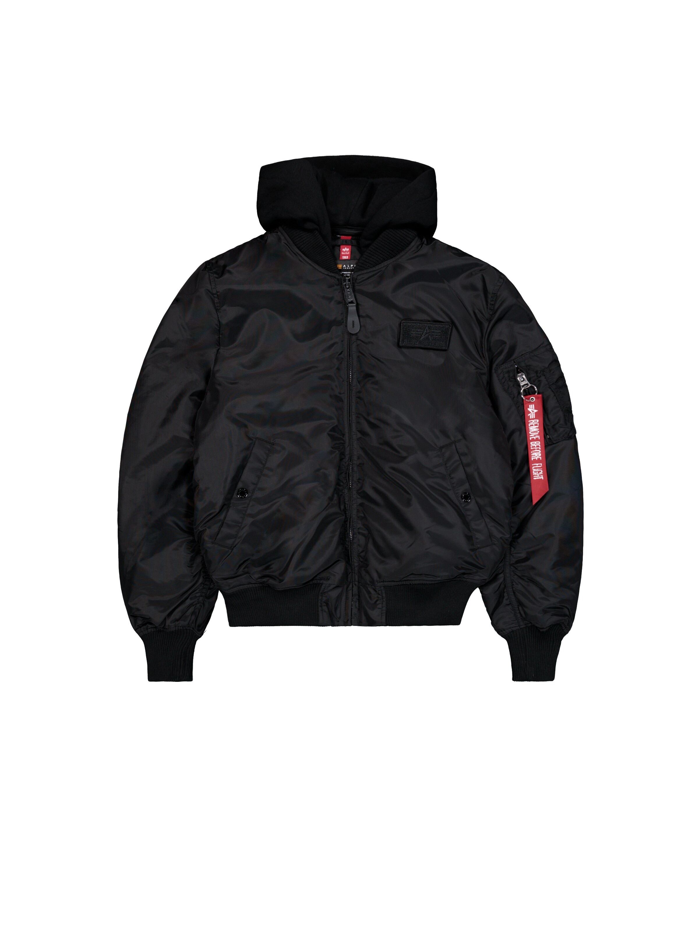 ALPHA INDUSTRIES Преходно яке 'MA-1 TT' в черно: отпред
