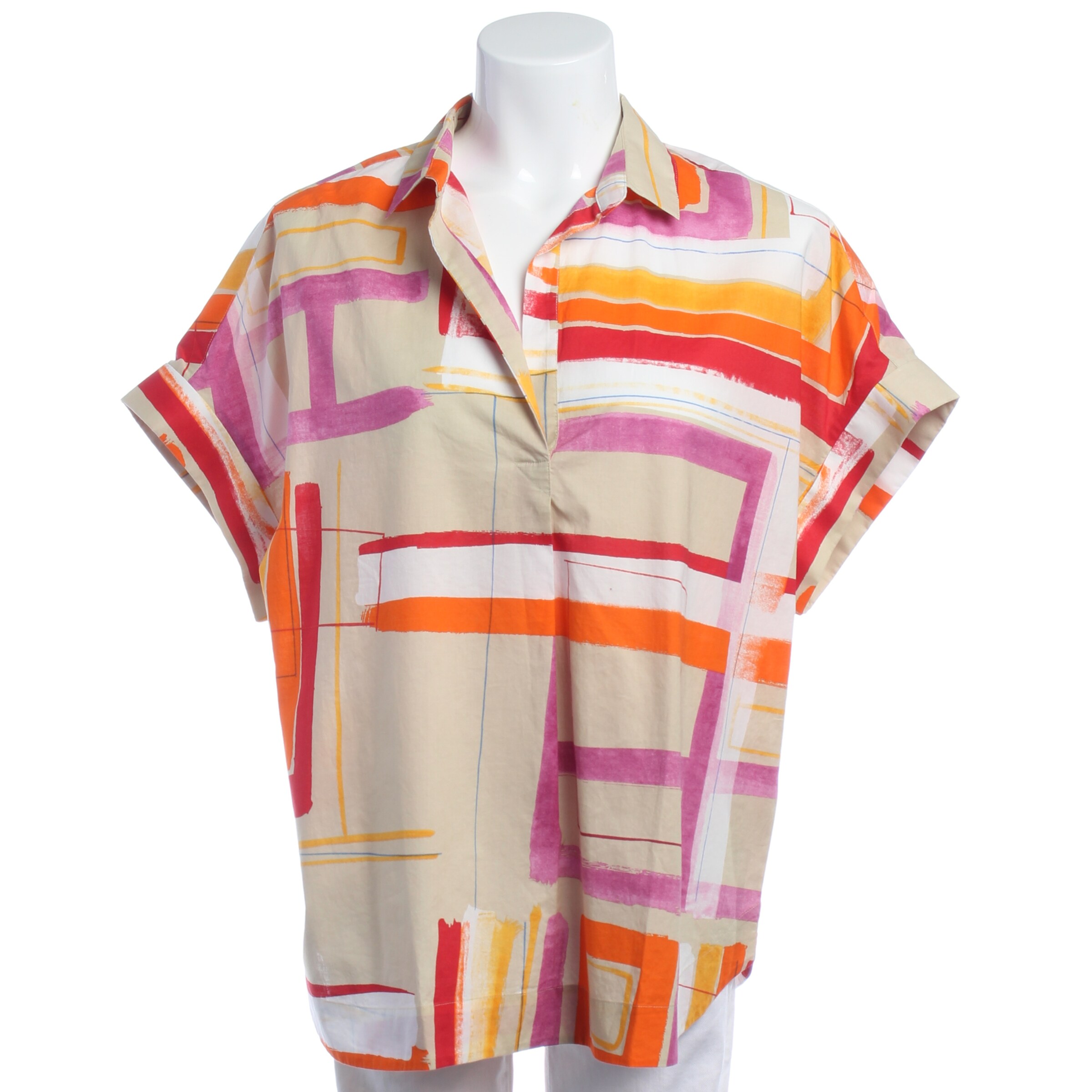 0039 Italy Bluse / Tunika M in Mischfarben: Vorderseite