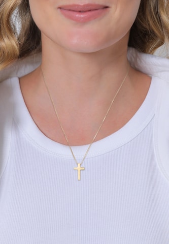 ELLI PREMIUM Necklace 'Kreuz' in Gold: front