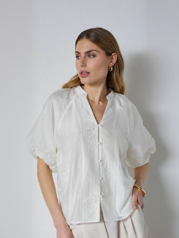 co'couture - Top ' Nea ' en blanco: frente