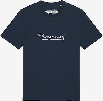 Maglietta 'Finger Цeg' di Watapparel in blu: frontale