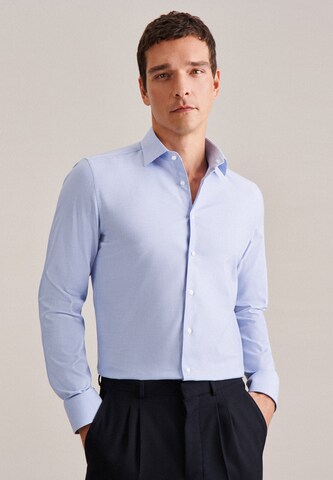 SEIDENSTICKER Slim fit Zakelijk overhemd 'SMART CLASSICS' in Blauw