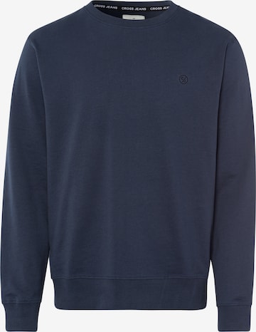 Cross Jeans Sweatshirt ' 25443 ' in Blue: front