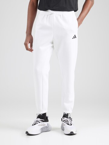 ADIDAS SPORTSWEAR Tapered Sports trousers in White: front