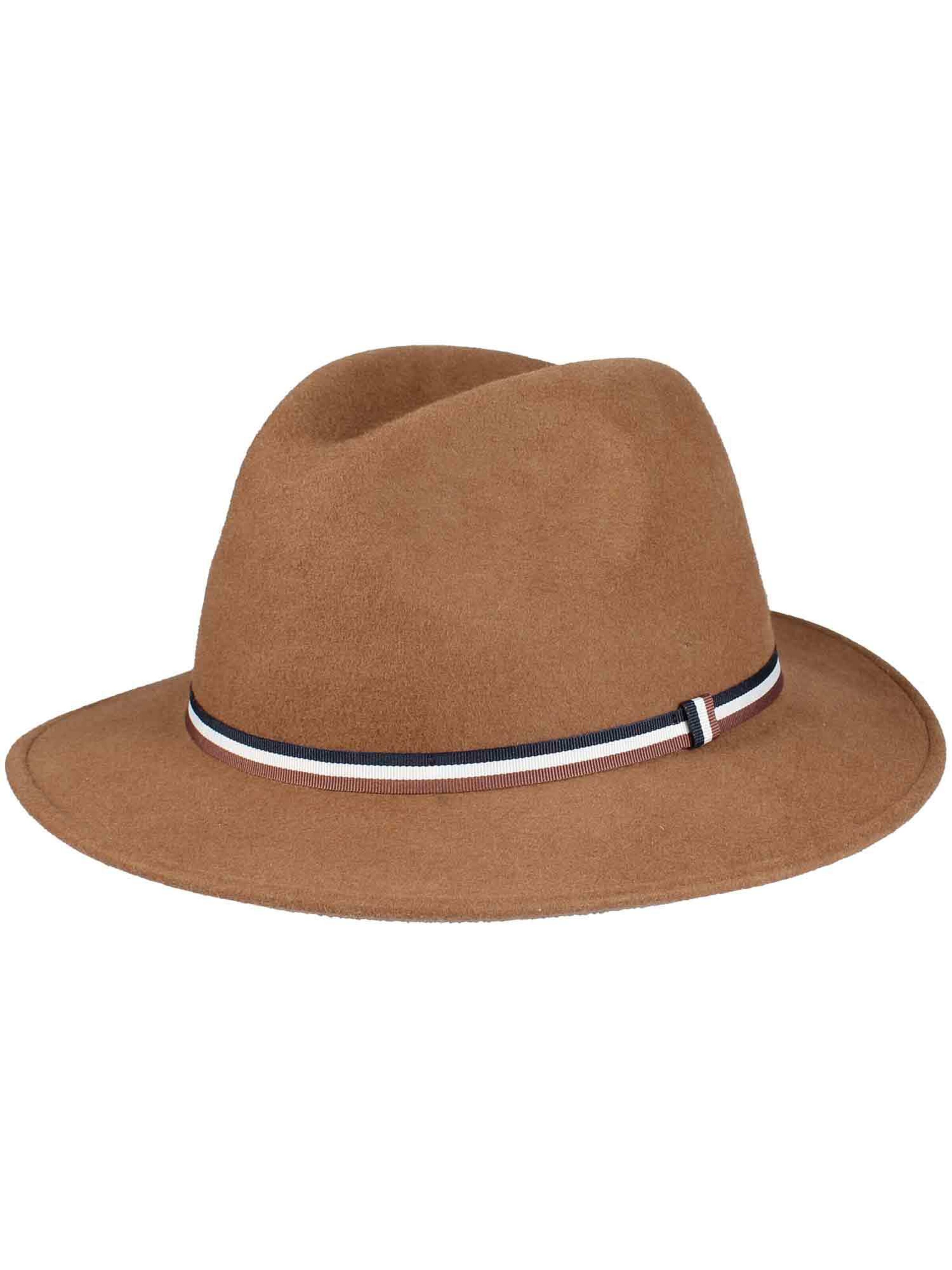 bugatti Hat 'Fedora' in Brown: front