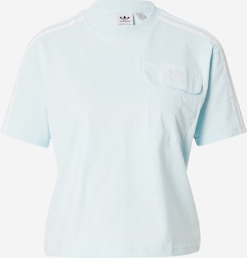 ADIDAS ORIGINALS - Camiseta 'Adicolor Classics Poplin Back Loose' en azul: frente