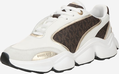 MICHAEL Michael Kors Matalavartiset tennarit 'RENNY' värissä suklaa / tummanruskea / kulta / valkoinen, Tuotenäkymä