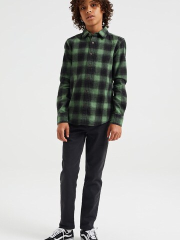 WE Fashion Slim fit Button up shirt in Green