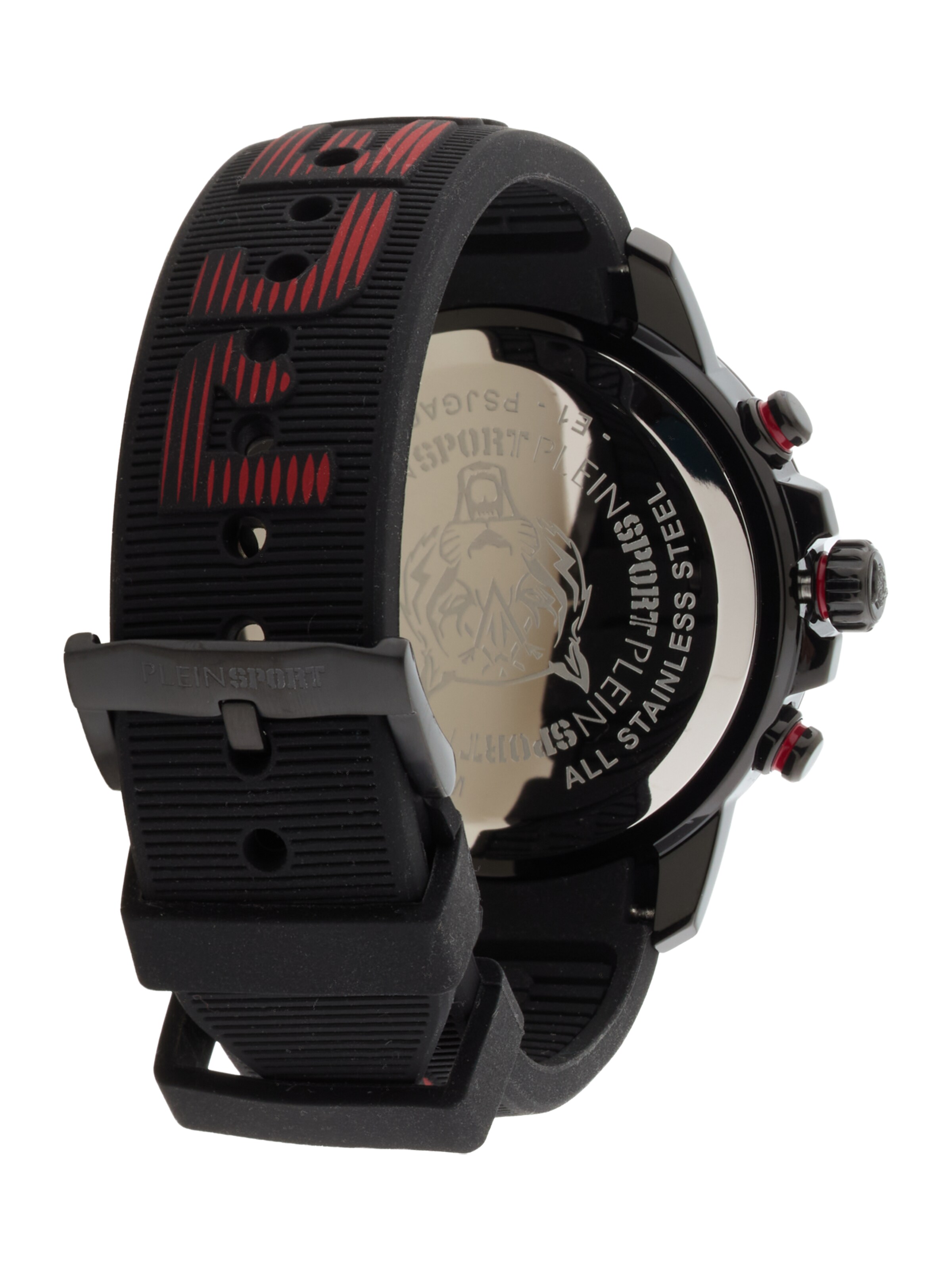 Plein Sport Аналогов часовник в черно