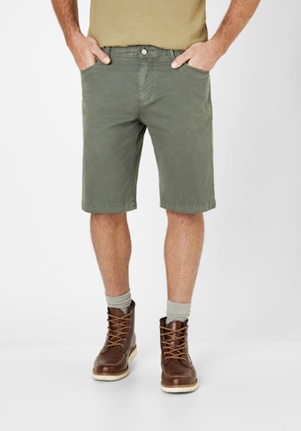 REDPOINT Regular Pants in Green: front