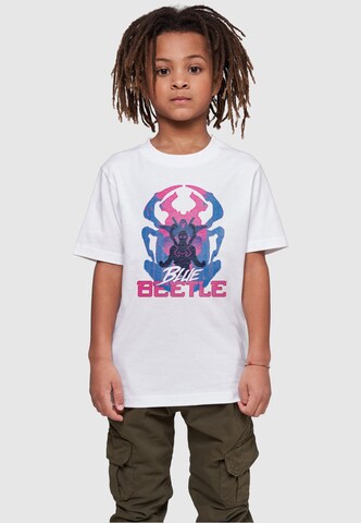 T-Shirt 'Blue Beetle - Posing' ABSOLUTE CULT en blanc : devant