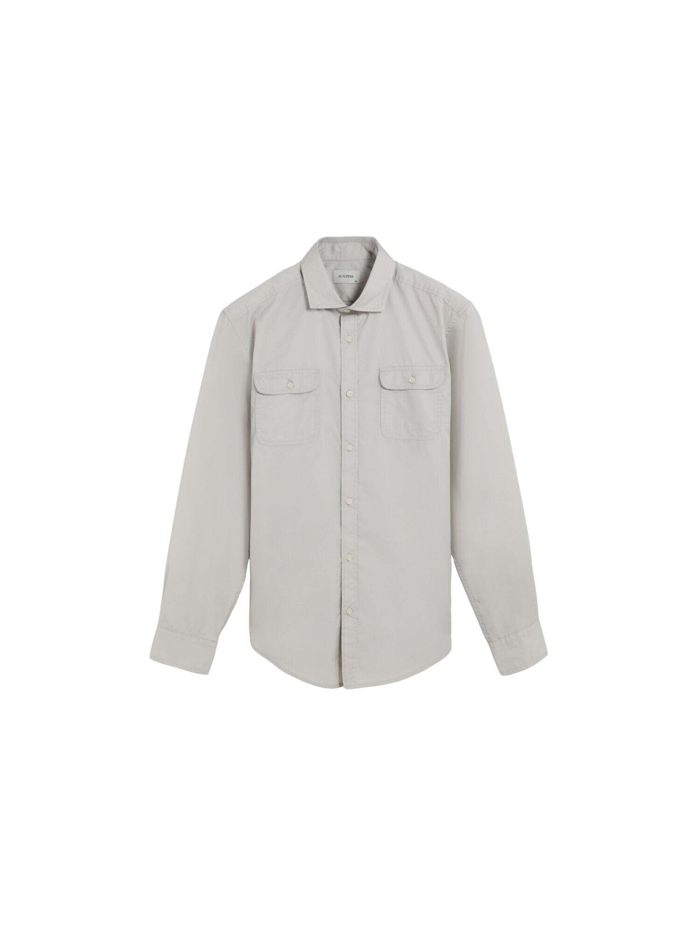 Scalpers Regular Fit Hemd in Grau: Vorderseite