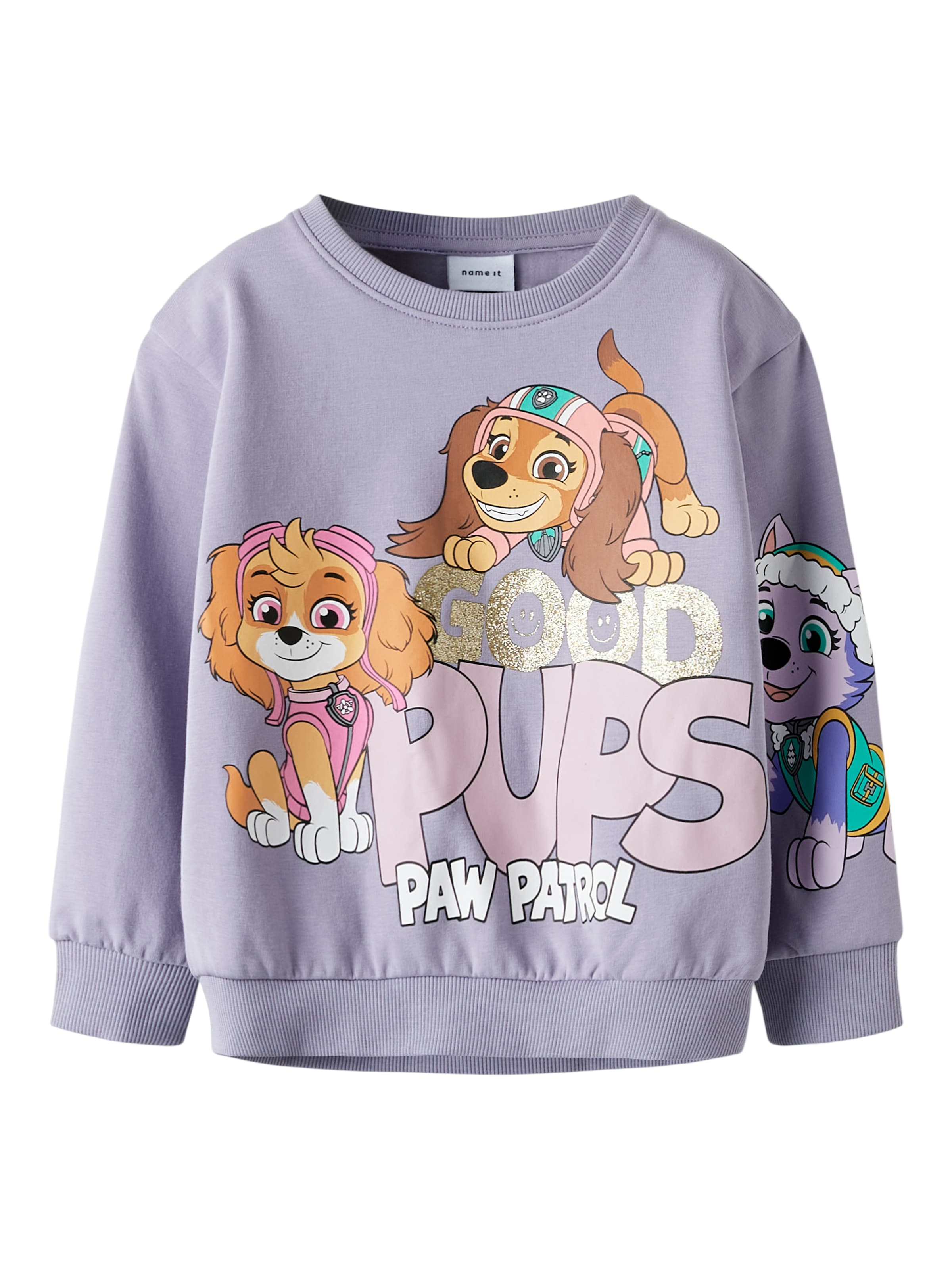 NAME IT Sweatshirt 'Paw Patrol' i lilla: forside