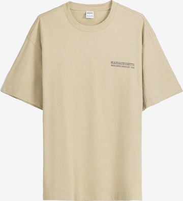 T-Shirt Bershka en beige : devant