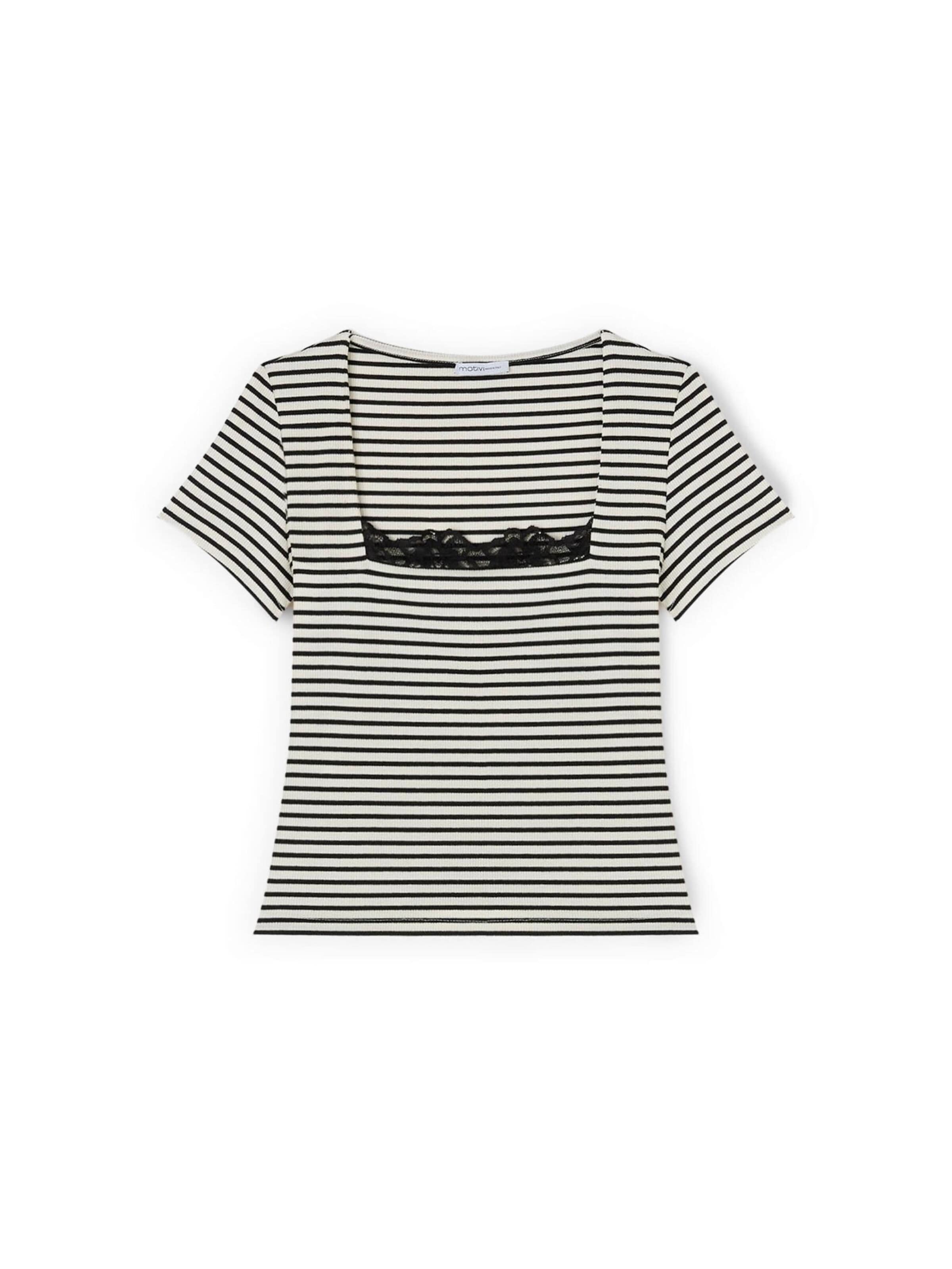 MOTIVI - Camiseta en negro: frente
