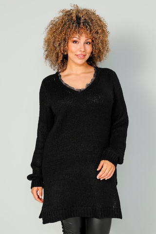 MIAMODA Sweater in Black: front
