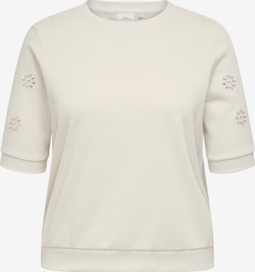 ONLY Carmakoma Collegepaita 'CARBROOKE' värissä beige: etupuoli