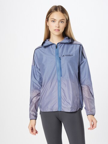 ADIDAS TERREX Куртка в спортивном стиле 'Agravic Windweave' в Серый: спереди