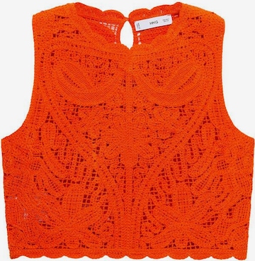 MANGO Knitted Top 'Esteba' in Orange: front
