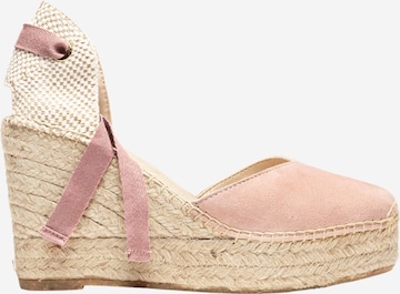 Alhamas - Sandalias 'Alpargata Cuña 10 cm' en rosa: frente