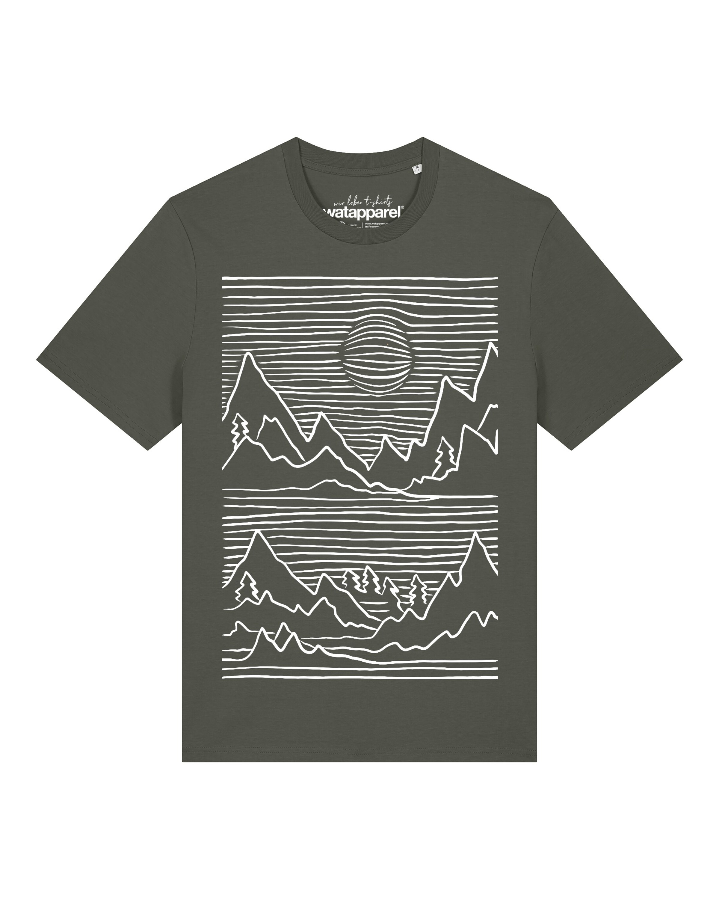 T-Shirt 'Mountains' Watapparel en vert : devant