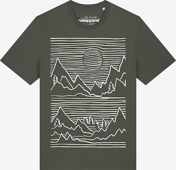 Watapparel T-Shirt 'Mountains' in Grün: Vorderseite
