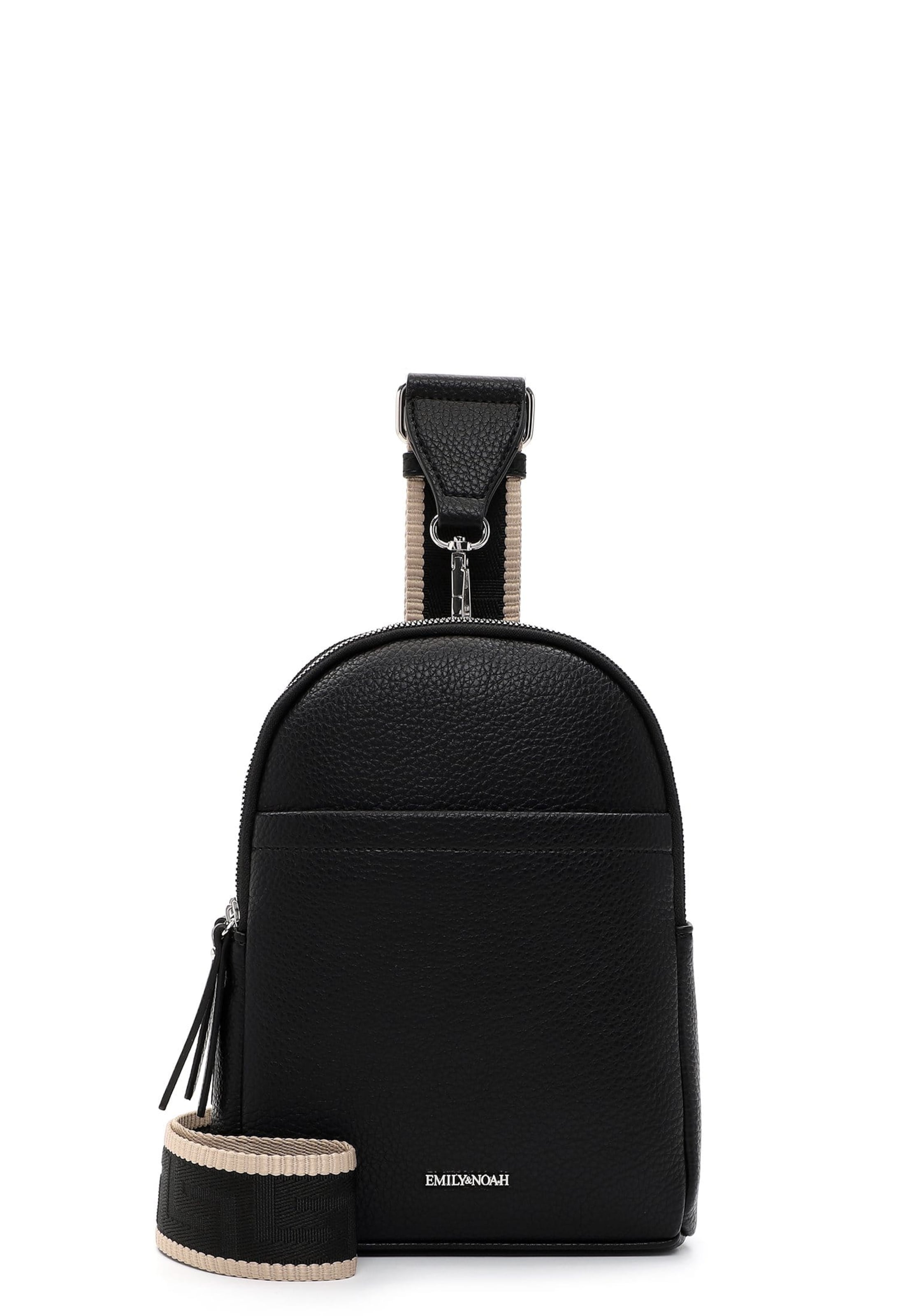Emily & Noah Umhängetasche ' Elena ' in Schwarz: Vorderseite