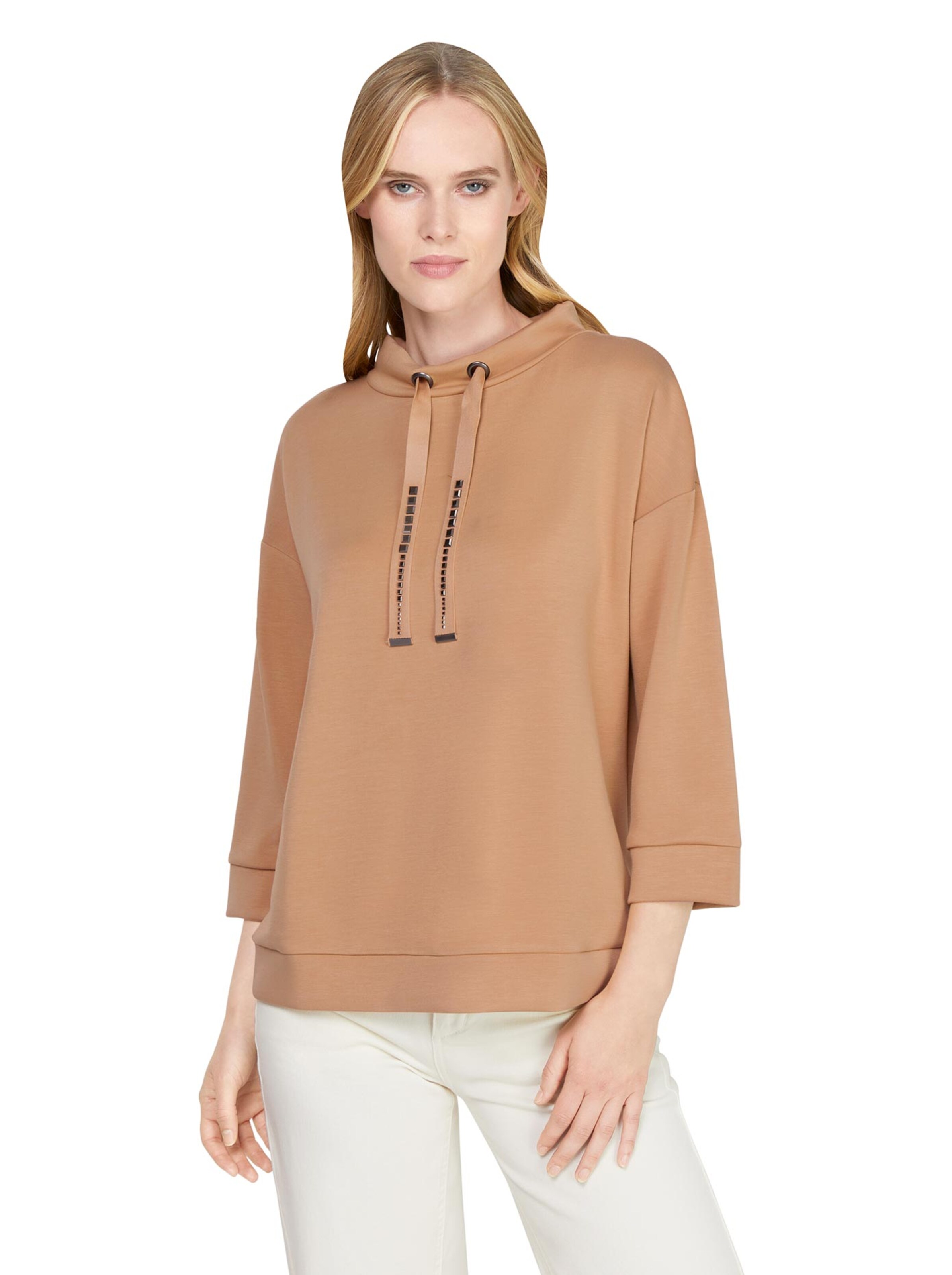 Sweat-shirt heine en beige : devant