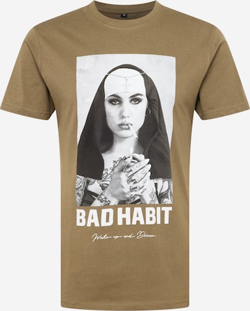 Mister Tee T-Shirt 'Bad Habit' in Grün: predná strana