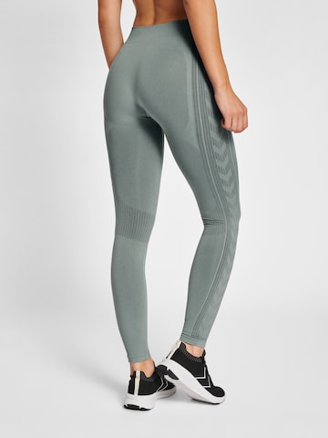 Hummel Skinny Sportbroek in Groen