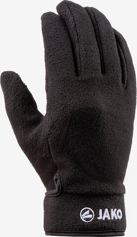 JAKO Athletic Gloves in Black: front