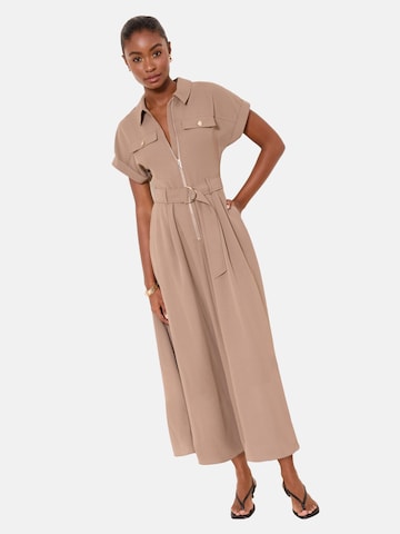 Lipsy Jurk in Beige: voorkant