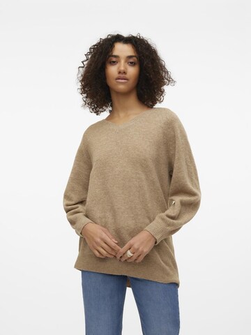 VERO MODA Sweater 'Leaf' in Beige: front