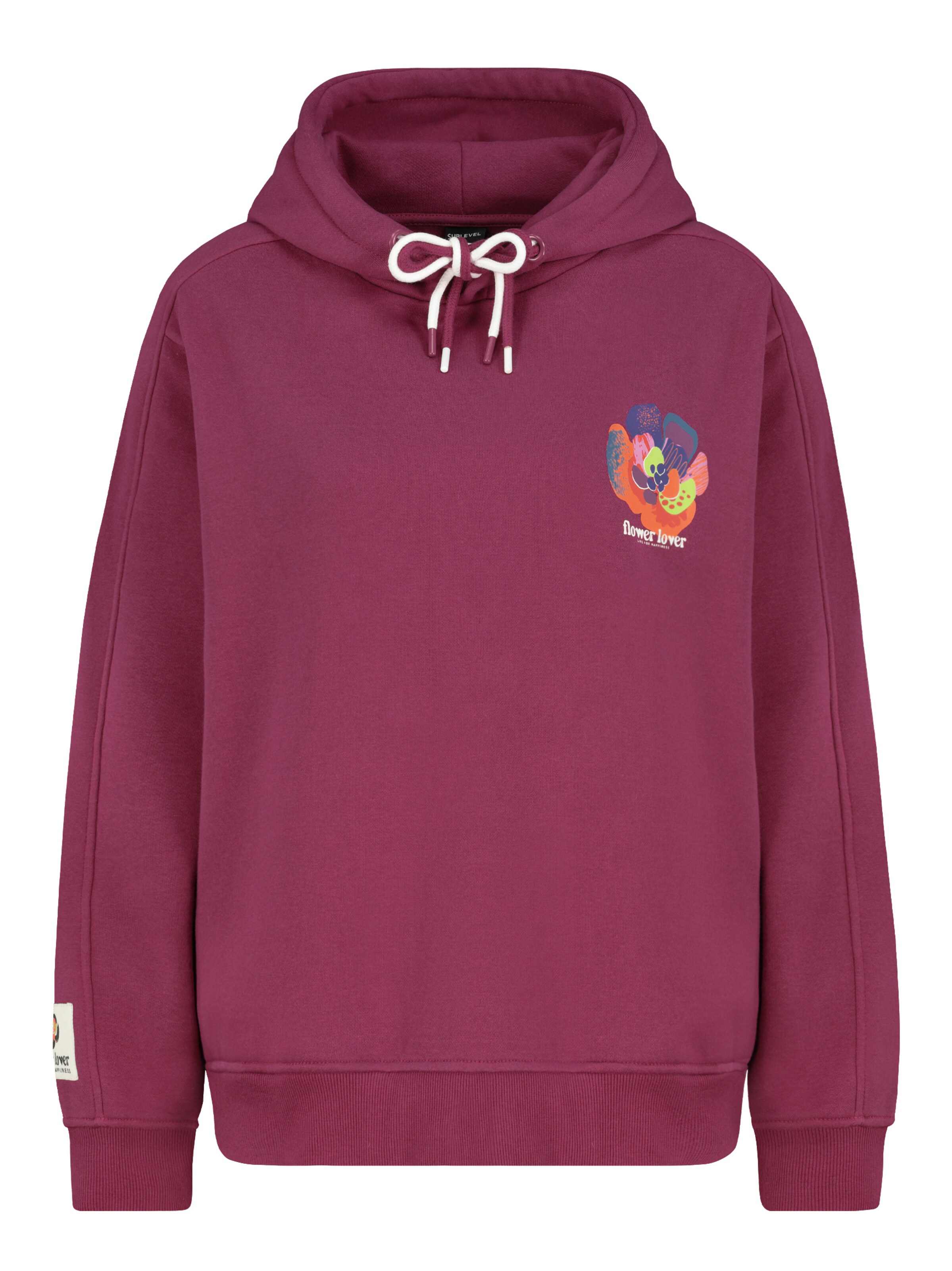 Sublevel Sweatshirt in enzian / beere / dunkelorange / rosa, Produktansicht