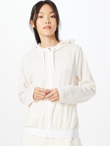 ADIDAS SPORTSWEAR Athletic Jacket in White: front