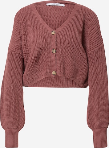 ABOUT YOU Knit Cardigan 'Mirja' in Pink: front